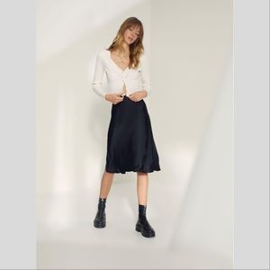 Aritzia Black Midi Skirt